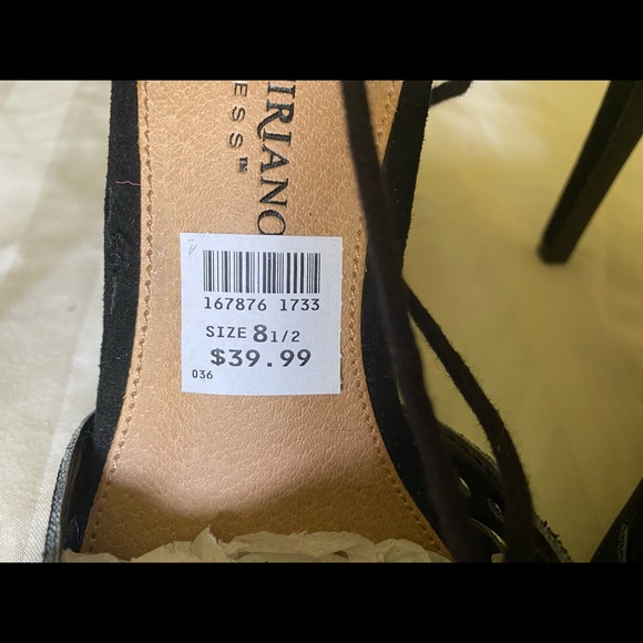 Christian Siriano Black Heels w/ ankle tie 8.5 - Picture 2 of 2